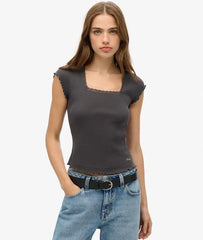 Essential Square Neck Short Sleeve T-Shirt
