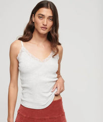 Organic Cotton Essential Rib Lace Cami Top