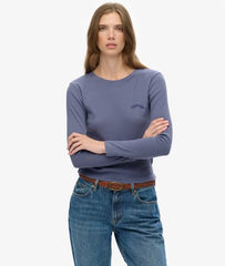 Athletic Essentials Logo Garment Dyed Ribbed Top