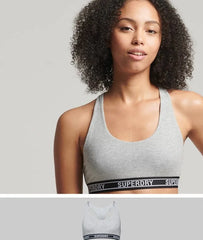 Organic Cotton Multi Logo Crop Bralette