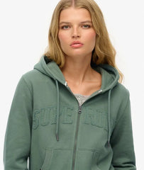 Athletic Essentials Tonal Cropped Zip Hoodie