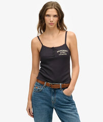 Athletic Essentials Graphic Button Cami Top