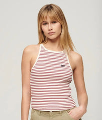 Essential Logo Striped Racer Vest Top