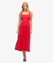 Jersey Cutout Midi Dress