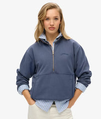 Essential Logo Oversized Half Zip Sweatshirt