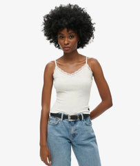 Athletic Essential Lace Trim Cami Top