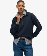 Essential Logo Garment Dye Half Zip Sweatshirt
