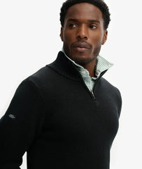 Cotton Half Zip Knit Jumper