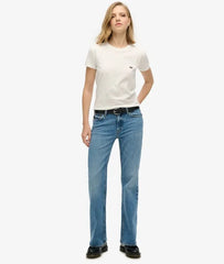 Vintage Mid Rise Slim Flare Jeans