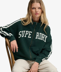 Athletic Essentials Applique Loose Zip Track Top