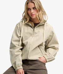 Hooded Washed Twill Jacket