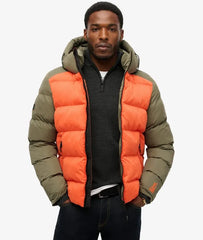 Hood Colour Block Sport Puffer