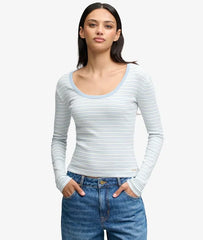 Athletic Essentials Striped Long Sleeve Top