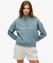 Active Tech Logo Relaxed Half Zip Sweatshirt