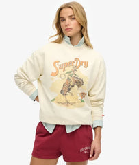 Souvenir Graphic Loose Crew Sweatshirt