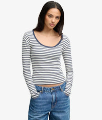 Athletic Essentials Striped Long Sleeve Top