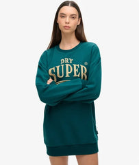 Luxe Metallic Logo Sweat Dress