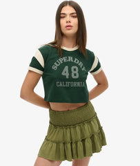 Tiered Jersey Mini Skirt