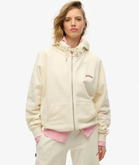 Essential Logo Oversized Raglan Zip Hoodie