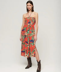 Smocked Midi Beach Dress