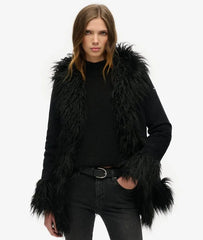 Faux Fur Lined Afghan Coat