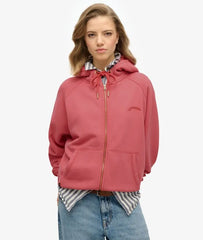 Essential Logo Oversized Raglan Zip Hoodie
