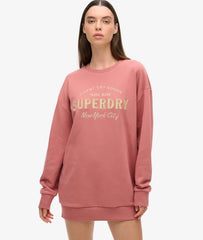 Luxe Metallic Logo Sweat Dress