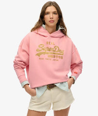 Vintage Logo Rhinestone Hoodie