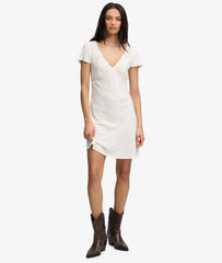 Printed Sweetheart Short Sleeve Mini Dress