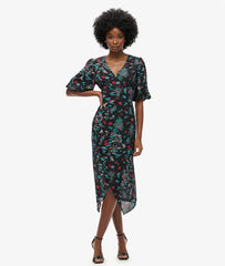 Short Sleeve Sheer Midi Dress