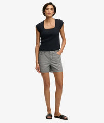 Mid Rise Stripe Shorts