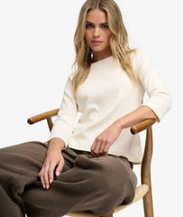 Athletic Essentials Pointelle 3/4 Sleeve Top