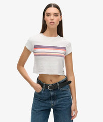 Vintage Stripe Crop T-Shirt