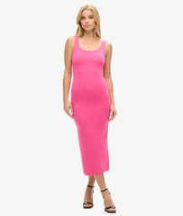Square Neck Jersey Midi Dress