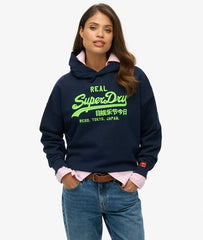 Vintage Logo Neon Relaxed Hoodie