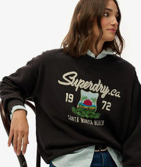 Souvenir Graphic Loose Crew Sweatshirt