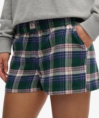 Cotton Check Elastic Shorts