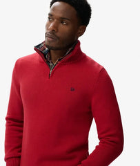 Cotton Half Zip Knit Jumper
