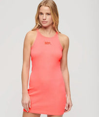 Embroidered Rib Racer Dress