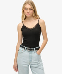 Athletic Essential Lace Trim Cami Top