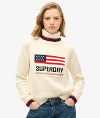 Americana Roll Neck Knit Jumper