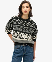 Branded Pattern Crew Jumper