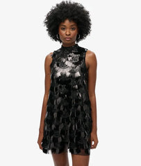 A-Line Fringe Sequin Dress