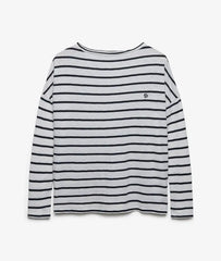 Studios Boat Neck Slub Long Sleeve Top