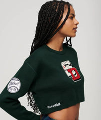 Varsity Cropped Crew Jumper