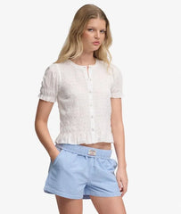 Cotton Elastic Check Shorts