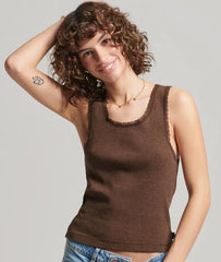 Athletic Essentials Lace Trim Vest Top