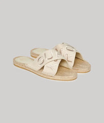 Espadrille Cross Strap Sliders