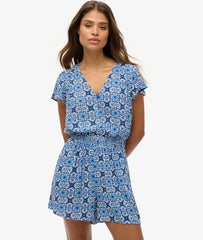 Short Sleeve Printed Playsuit