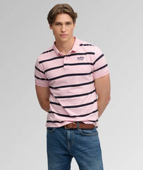 Vintage Stripe Jersey Polo Shirt